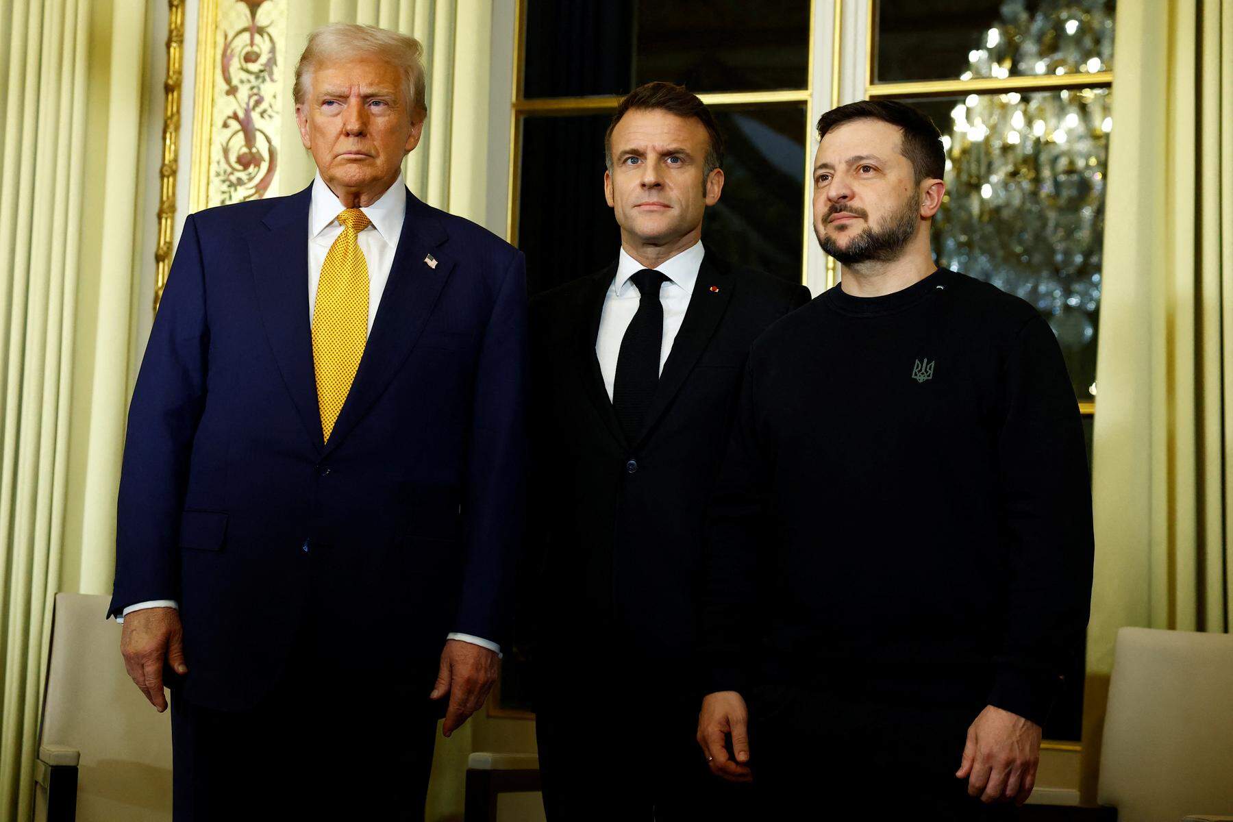 Dreiertreffen von Trump, Selenskij und Macron in Paris